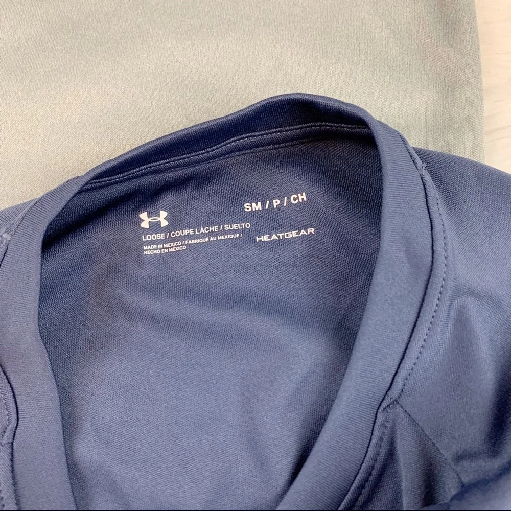 Under Armour Men's short‎ sleeve crew neck heatgear t-shirt blue gray